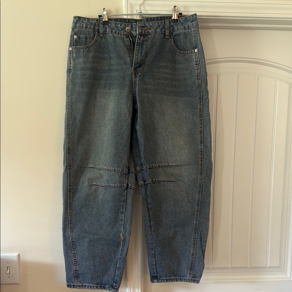 Women’s Barrel Blue Denim Jeans